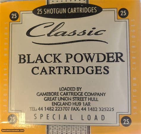 Classic Gambore 20 Ga BLACK POWDER Shotgun Shells