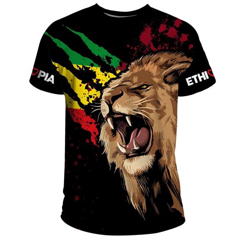 Ethiopia T-Shirt, Ethiopia Rasta Lion Judah Flag - Black Queen | Rasta lion, Rasta, Graphic artwork