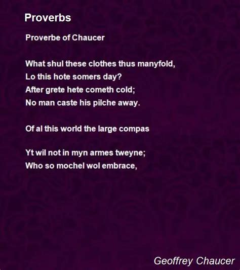 Geoffrey chaucer Poems