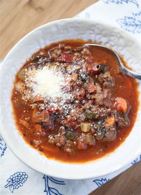 Beef and Tomato Vegetable Soup - Aggie's Kitchen