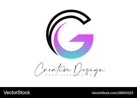 Letter g logo design icon with modern creative Vector Image