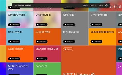 Blockchain Art Directory | Search by Muzli