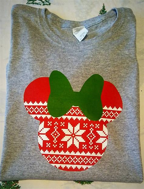 Minnie Mouse Inspired Christmas Sweater Design T-shirt for - Etsy