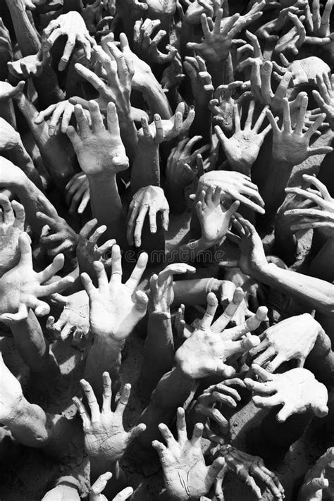 Hands Of Evils In Hell In Buddhism Culture Editorial Stock Image - Image: 15680649