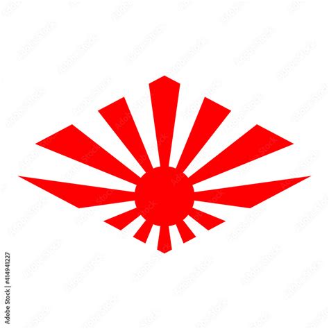 Japanese imperial navy flag isolated vector design. Abstract japanese ...