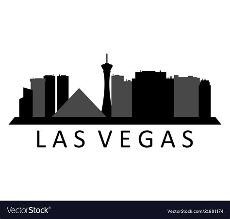 Skyline las vegas Royalty Free Vector Image - VectorStock