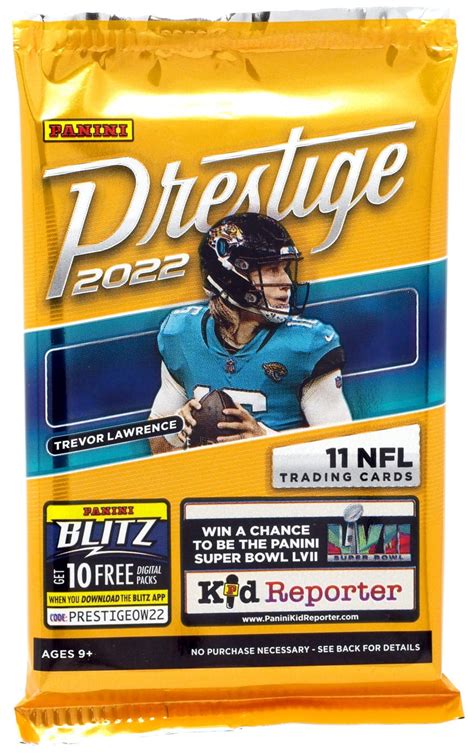 NFL Panini 2022 Prestige Football Trading Card BLASTER Pack (11 Cards ...