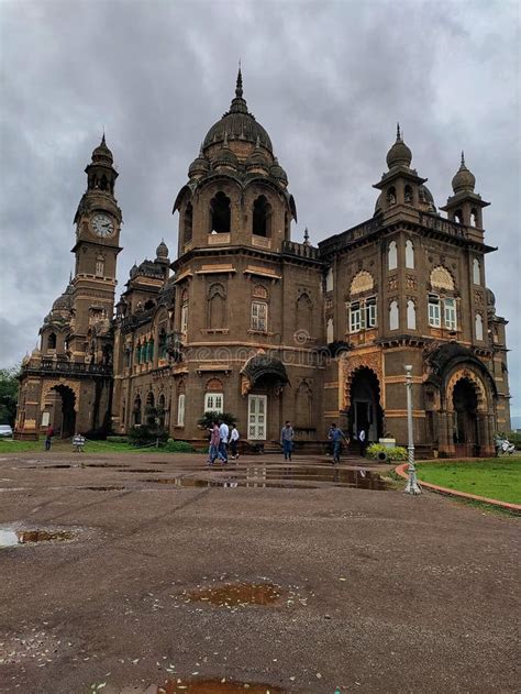 New Palace or Shahu Palace, Kolhapur City. Heritage Structure Built in Black Polished Stone ...