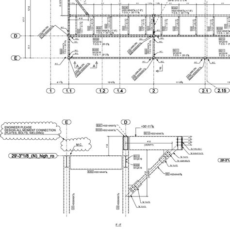 Structural steel shop drawings with erection and fabrication drawings