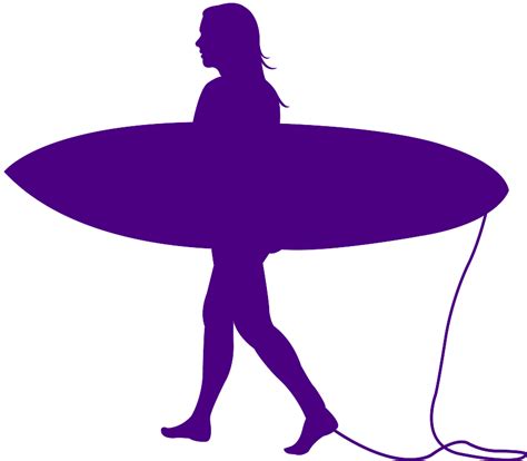 Surfer Girl Silhouette | Free vector silhouettes