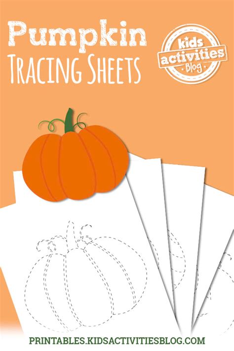 Pumpkin Tracing Sheets Preschool Printable Worksheets for Halloween - Etsy