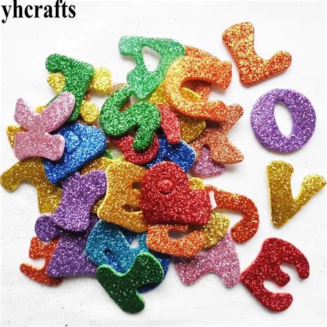 Aliexpress.com : Buy 75PCS/LOT.A Z letters glitter foam stickers Alphabet stickers Kindergarten ...