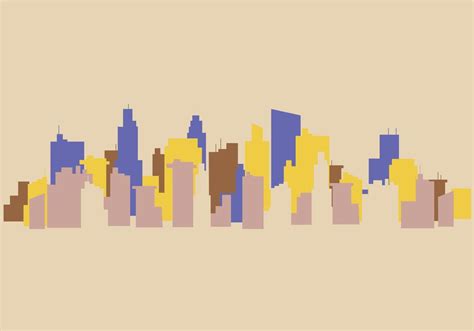 Color silhouette of the city.Illustration of abstract colorful building ...