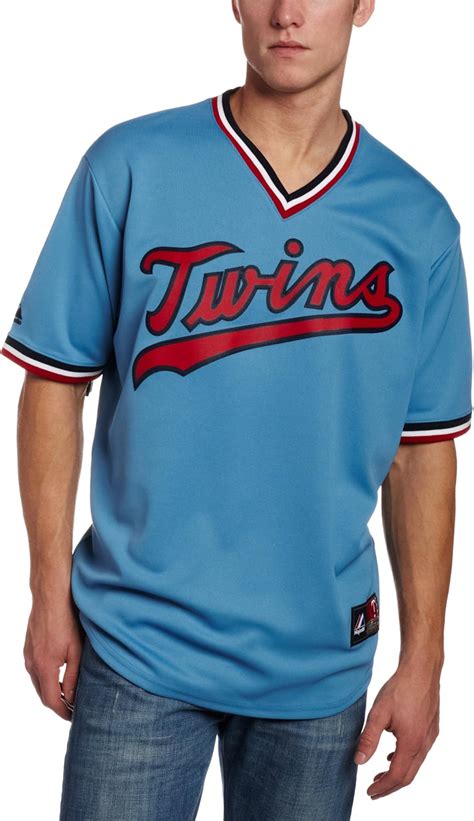 Amazon.com : MLB Minnesota Twins 1965 Cooperstown Synthetic Replica Baseball Jersey, Columbia ...