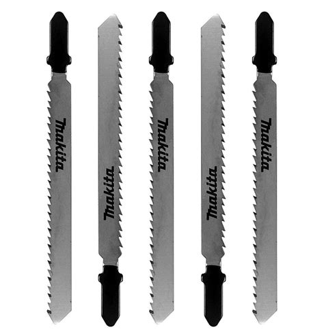 Makita 5 Piece - T Shank Jigsaw Blades For Jigsaws On Wood & PVC