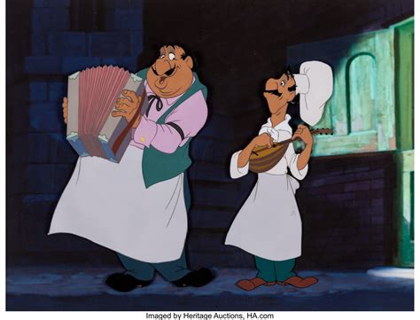 Lady and the Tramp Tony and Joe Production Cel (Walt Disney, 1955). Walt Disney Movies, Disney ...