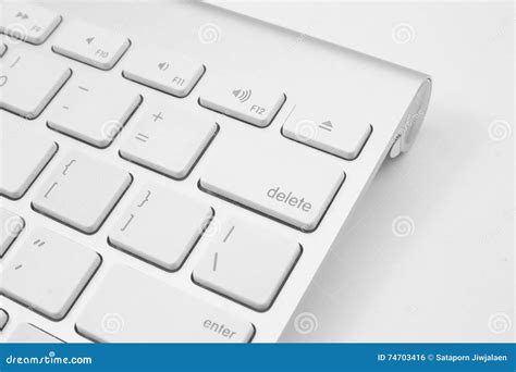 Delete key on keyboard stock photo. Image of close, black - 74703416