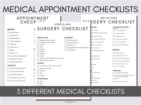 Surgery Checklist Pre-op Checklist Doctor's - Etsy