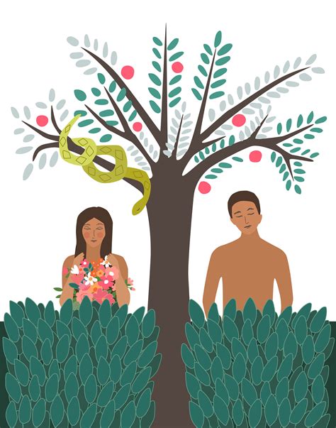 Adam and Eve Wall Art Bible Illustrations Wall Decor - Etsy