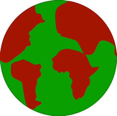 Earth With Continents Separated - Vector Clip Art - Cliparts.co