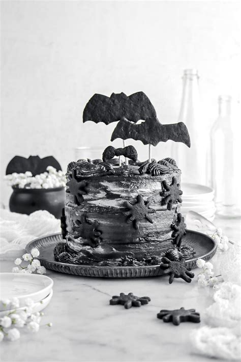 Spooky Black Velvet Halloween Cake - Bakers Table