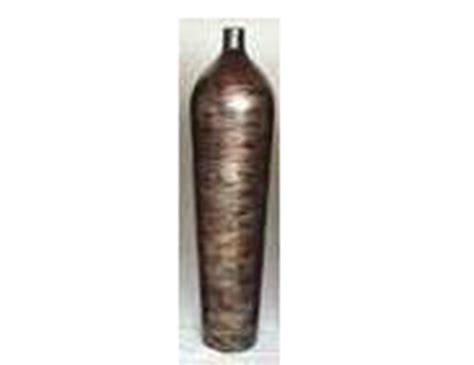 Medium Copper Black & Silver Floor Vase 13"W x 50"H | Steinhafels