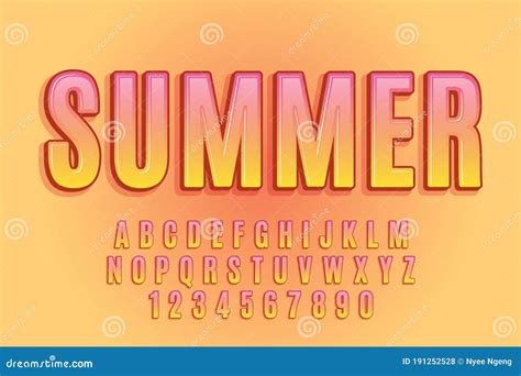 Decorative Summer Font and Alphabet Vector Stock Vector - Illustration of child, pastel: 191252528