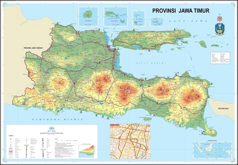 Peta Jawa Timur Lengkap Dengan Daftar 29 Nama Kabupaten dan 9 Kota - Citer Idn