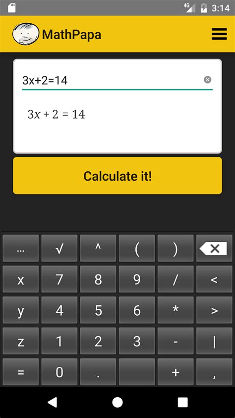 MathPapa - Algebra Calculator & Equation Solver - App on Amazon Appstore