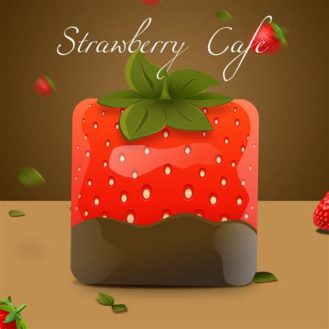 Strawberry Cafe Icon on Behance