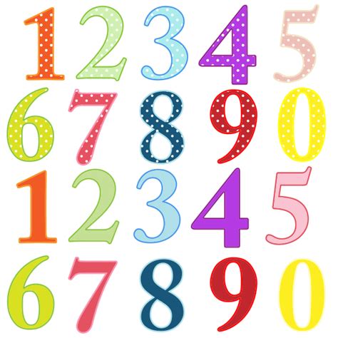 Colorful numbers illustration | Free SVG