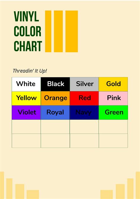 Vinyl Color Mix Chart in Illustrator, PDF - Download | Template.net