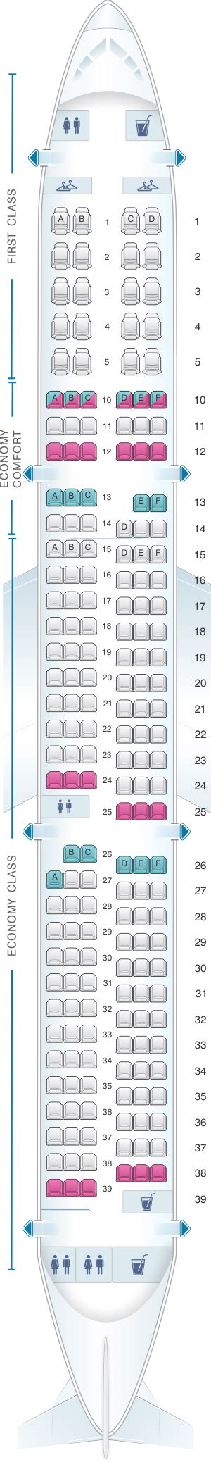 Plan de cabine Delta Air Lines Airbus A321 | SeatMaestro.fr