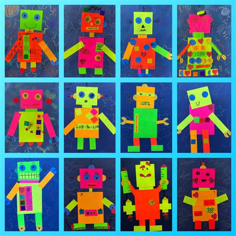 1st grade basic shape robots Robots Preschool, Robot Craft, Preschool Arts And Crafts ...