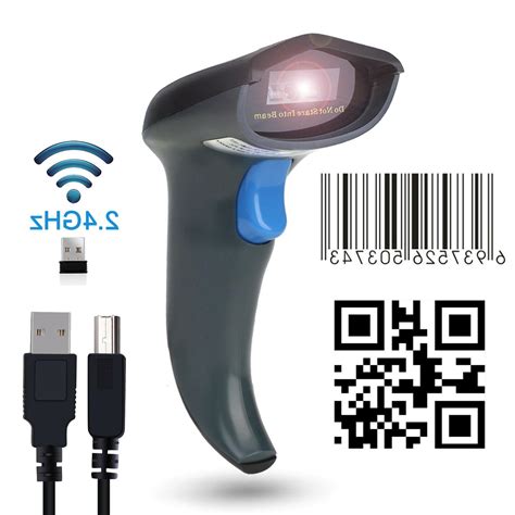 2.4GHz Wireless Barcode Scanner USB Receiver Hand Held