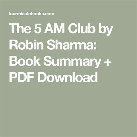 the 5am club book pdf free download - vanhuntdownhereinhell