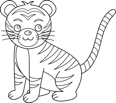 Tiger Clipart Bw - ClipArt Best