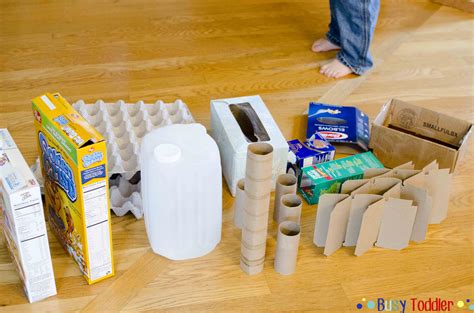 Recycled Building STEM Activity - Busy Toddler