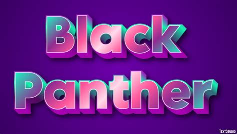 Black Panther Effet de texte et design de logos Marque | TextStudio