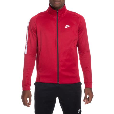 MEN'S NIKE N98 TRIBUTE POLY TRACK JACKET TOUGH RED/WHITE