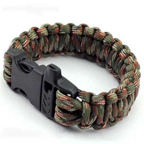 330 Paracord Parachute Cord Military Survival Bracelet with Whistle ...