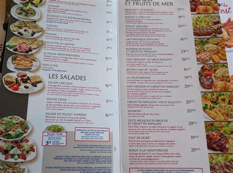 Menu at Restaurant Au Vieux Duluth Greenfield Park, Brossard ...