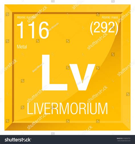 Livermorium Symbol. Element Number 116 Of The Periodic Table Of The ...