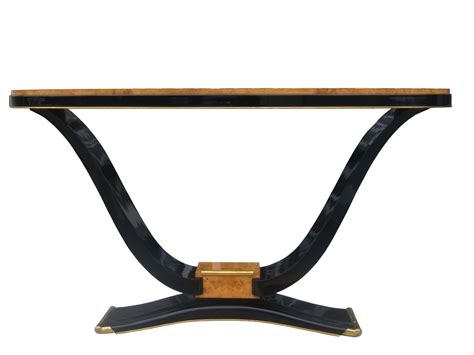 Black art deco console table