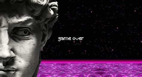 Statue of David, vaporwave, statue, water, spaceship HD wallpaper | Wallpaper Flare