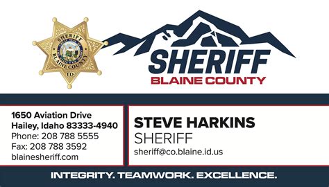 Blain County Sheriff Branding Design - Dark to Light