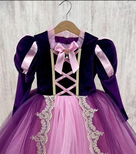 Tangled Princess Rapunzel Dress, Disney Inspired Costume Girls ...