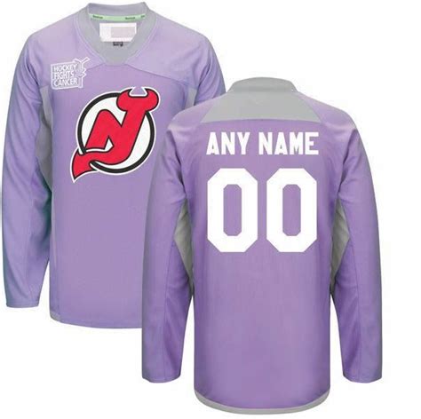 2019 Custom New Jersey Devils Jerseys 2016 Hockey Fights Cancer ...