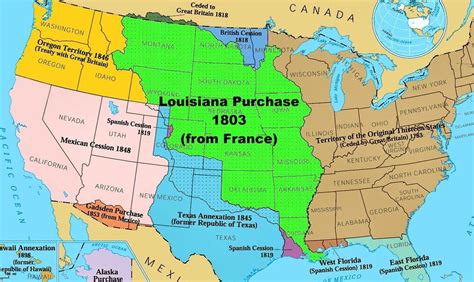 1803 Louisiana Purchase and other US land... - Maps on the Web