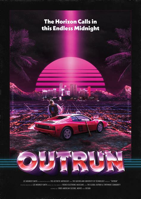 [OC] I made an Outrun themed Poster for a University Project! : r/outrun